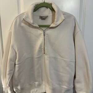 Everlane Re-Track Half Zip Sweatshirt, Large